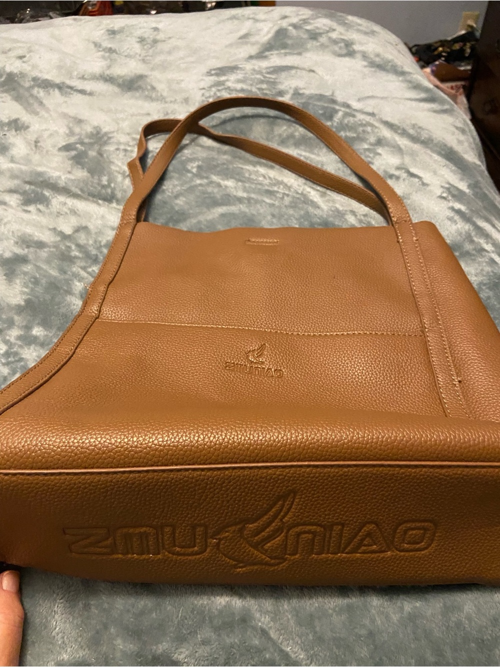 Tan Shoulder Tote Bag 13x12 leather bag purse